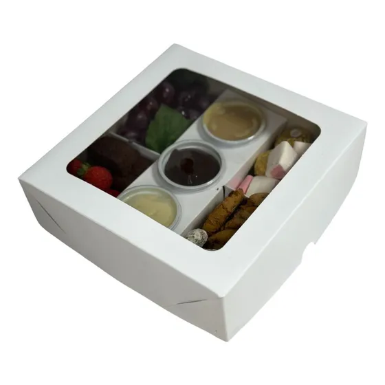 10 Caixas Para Fondue E Petisco 20x20x6 Com Visor