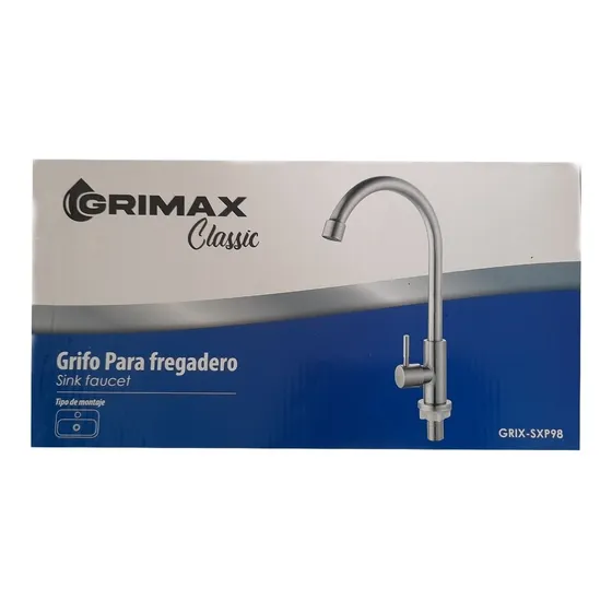 Llave Para Lavaplatos Grimax Acero Inox. Oferta