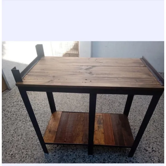 Mesa En Hierro Y Madera ( De Trabajo)