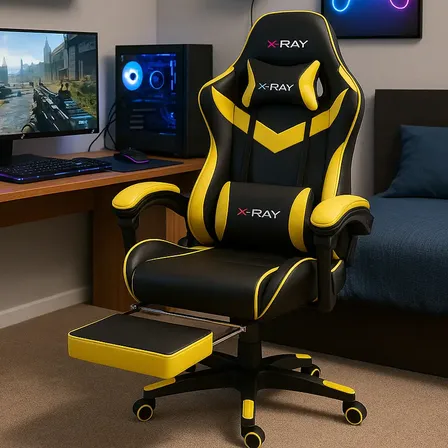 Cadeira Gamer Streamer Ergonomica Confortável Reclinável Top