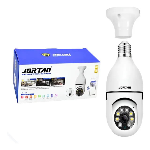 Câmera Lampada Espiã Wifi Giratória 360o  Yoosee Jt-8177 Ip