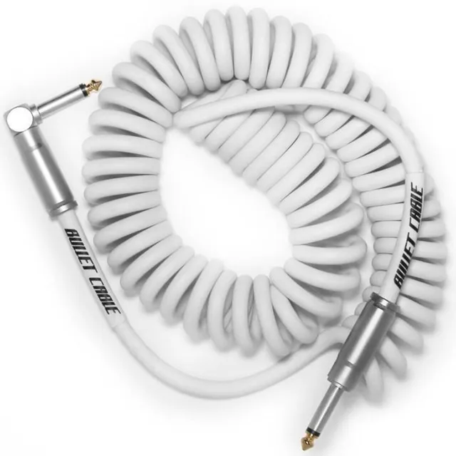 Cable Plug Bullet En Espiral Guitarra Bajo 4.5 Mts Bc-15ccw