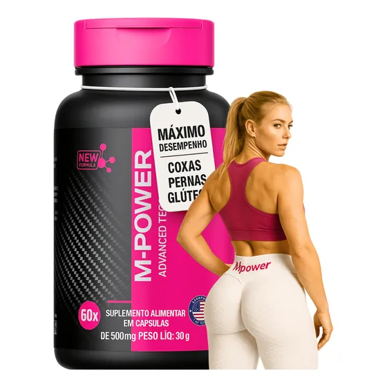 Suplemento Crescer Bumbum Aumenta Glúteos  Coxas Pote 60 Cap