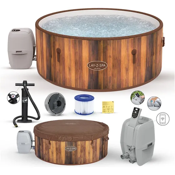 Banheira Ofurô Helsinki 1.123l + Bomba Filtro + Capa Bestway