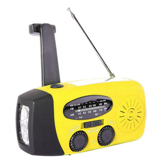 Radio Portátil Recargable Emergencia Dinamo Solar Linterna Radio Portátil Recargable Emergencia Dinamo Solar Linterna