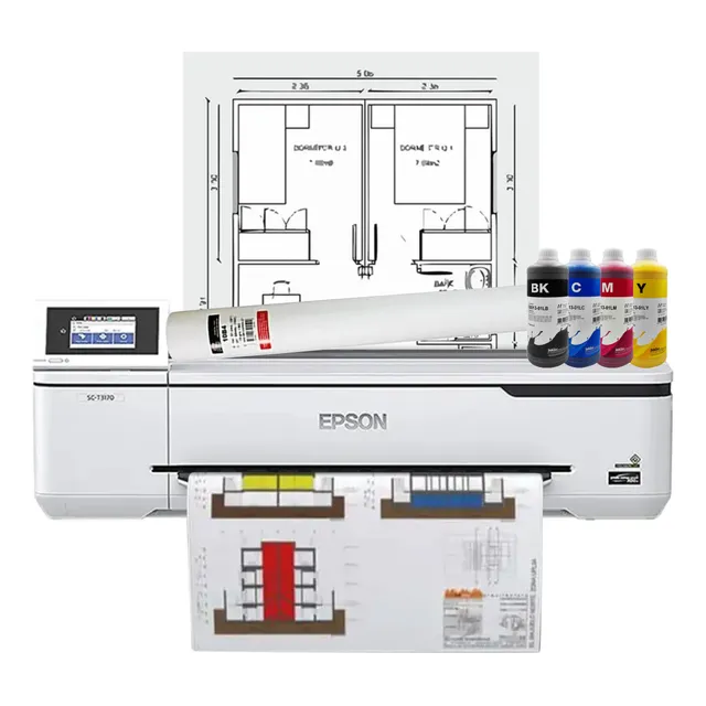 Plotter Epson 60cm 24 Pulg 60 Cm A1 + Cartuchos Recargables Planos/fotografía