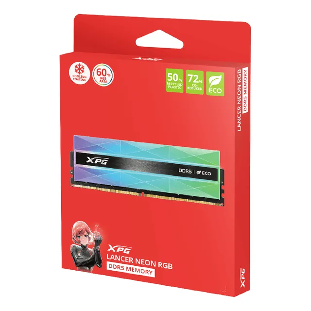 Adata Xpg Lancer Neon Rgb, Ddr5 Kit 2x16gb Udimm 8000mt/s