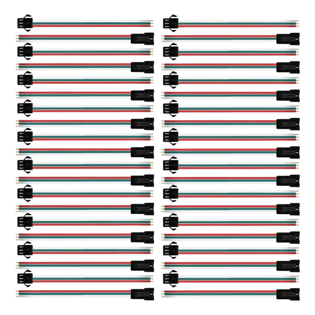 25 X Conector Jst-sm 3 Pines Par Macho Y Hembra Cable 20cm