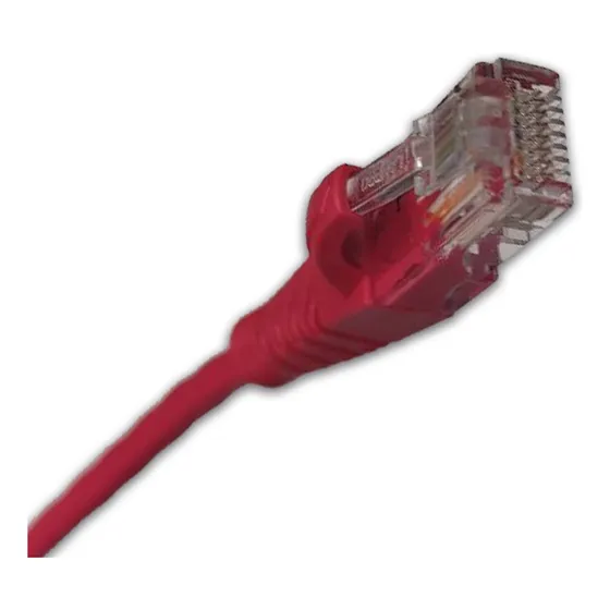 Patch Cord Utp Para Red Cat 6 0.5 Metros Rojo Netsys