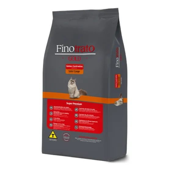 Finotrato Gold Frango Gatos Castrados 1kg - Super Premium