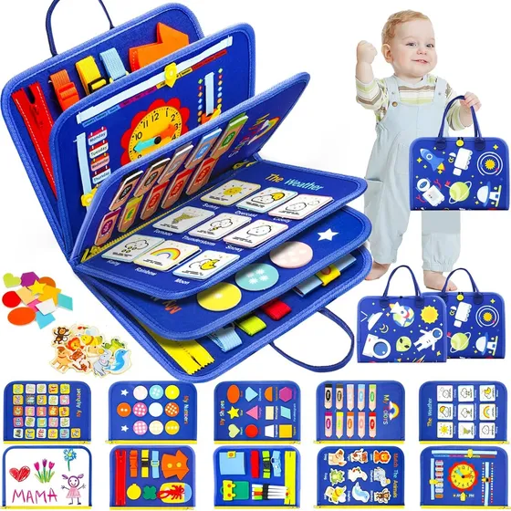 Tablero Libro De Actividades Niños 1-4 Años Juego Portable