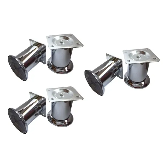 Pata Elefante 8 Cm Para Bases Cama Mueble Cromada Pack X 6