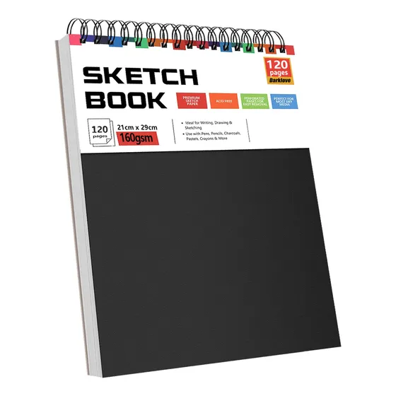 Cuaderno A4 De Boceto Y Dibujo 120 Páginas Blank Sketchbook