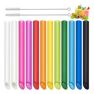 12 Pajitas Boba Reutilizables, Anchas, Reutilizables, Sin Bp 12 Pajitas Boba Reutilizables, Anchas, Reutilizables, Sin Bp
