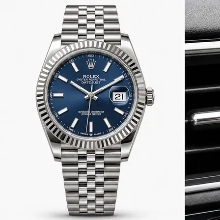Relógio Rolex Datejust Azul Automático Base Eta 3035