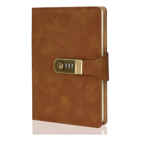 Lumai Caderno Diario Com Cadeado Caderno Cartagena Com Segredo Senha Fechadura 150 Folhas 288 Paginas Pautadas Com Linhas Folha A5 Gramatura 80g Cor Marrom