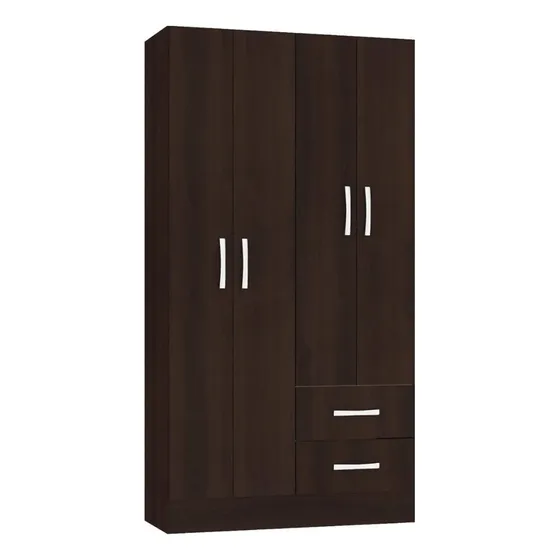 Ropero Placard 4 Puertas 2 Cajones Sensacion Color Tabaco