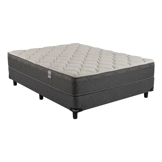 Colchón Y Sommier Belmo Density 2 2 Plazas 190x150 Color Gris
