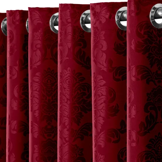 Cortina Jacquard 2,70 x 2,30 Cor: Vinho