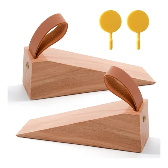 Tope Puerta Madera Tapon Cuña Grande Gancho Adhesivo