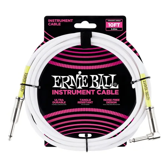 Ernie Ball Cable Para Instrumento P06049 3 Mts Blanco