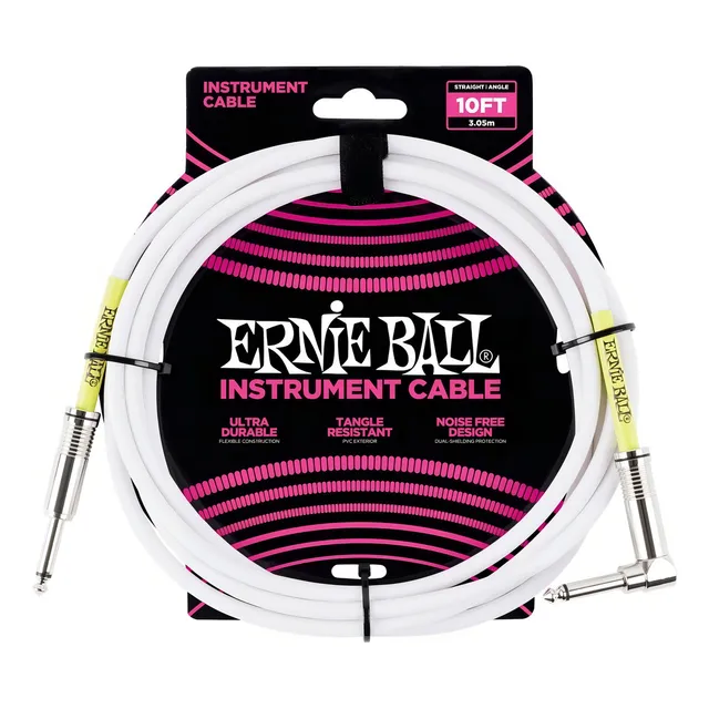 Ernie Ball Cable Para Instrumento P06049 3 Mts Blanco