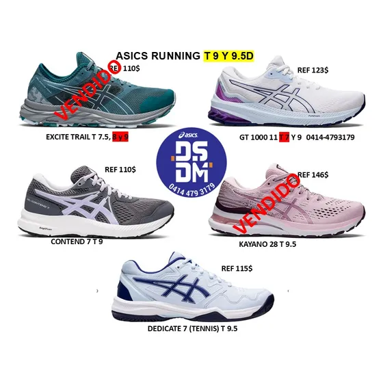 Zapatos Asics Varios Modelos Y Tallas Caballeros Y Damas