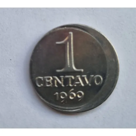 Moeda Do Brasil 1 Centavo Efeito Boné.