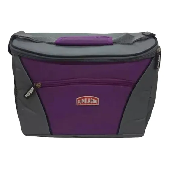Bolso Termico Lumilagro Grande 10 Litros 24 Latas Violeta