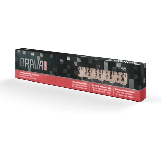 Brava Block S C2-lt Low Translucency-sirona 5 Un. Cad-cam.