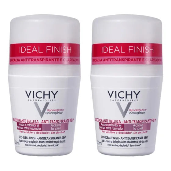 2 Desodorante Clareador De Axilas Ideal Finish Vichy 50ml Ideal Finish