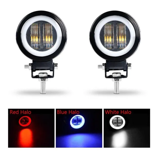 Faros Led 3 Pulgadas Con Ojo De Angel Redondo