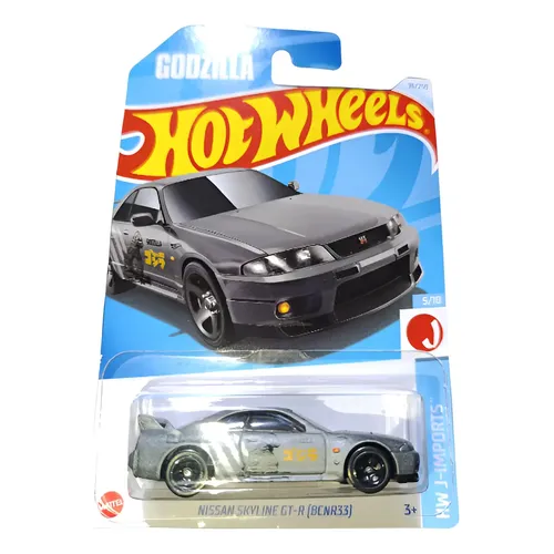 Carro Hot Wheels Nissan Skyline GT-R (BNR34) Godzilla Premium Pop