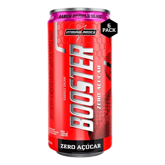 Booster Energy Drink 6 Unid 269ml  Cafeína  Integralmedica