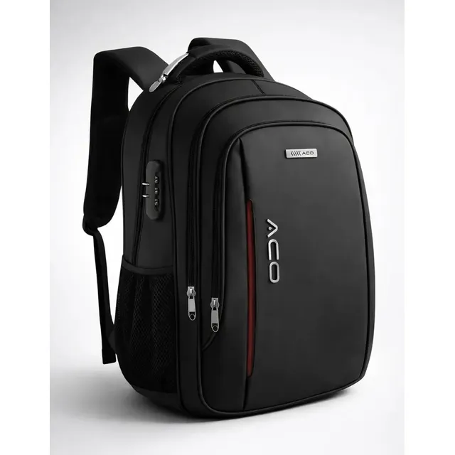 Mochila Masculina Notebook Impermeável Reforçada Escolar Viagem Unissex Cadeado Anti Furto Saida Usb Bagear 35l Cor Preta Preto Liso
