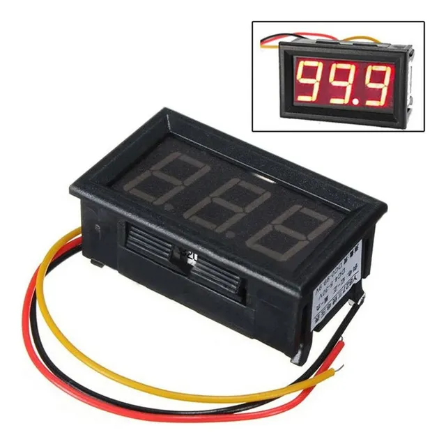 Voltímetro Digital 4,5v-30v Cc 2 Cables,  0.56  Led Rojo