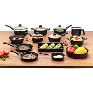 Conjunto Panelas 13 Peças Antiaderente Inox Tampa De Vidro Conjunto Panelas 13 Peças Antiaderente Inox Tampa De Vidro