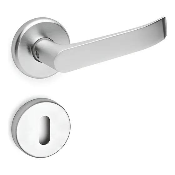 Manija Picaporte Nova Simple Giratorio Aluminio + Boca Llave