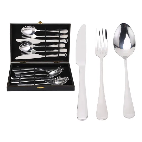 Juego De Cubiertos De Cuchillo, Tenedor Y Cuchara, 12 Piezas
