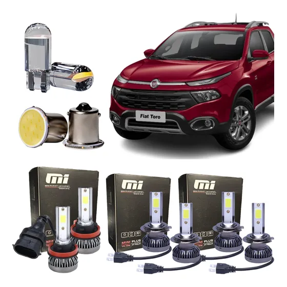 Lampara Cree Led Alta Baja Auxiliares T10 Stop Fiat Toro