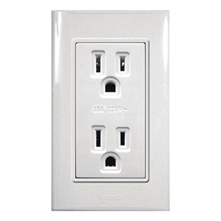 Placa Lugano Con Contacto Duplex Blanco Igoto Placa Lugano Con Contacto Duplex Blanco Igoto