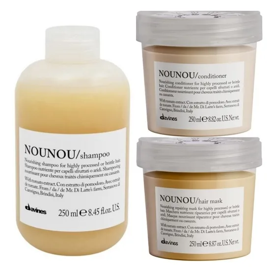 Davines Nounou Shampoo, Condicionador E Hair Mask  