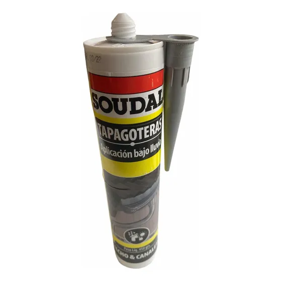 Silicona Tapagoteras 450g Aplicación Bajo Lluvia Mojostore Gris
