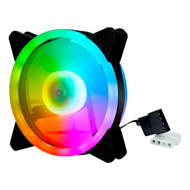 Ventilador Fan Cooler 120mm. Caja Pc Gamer / Luz Led Rainbow