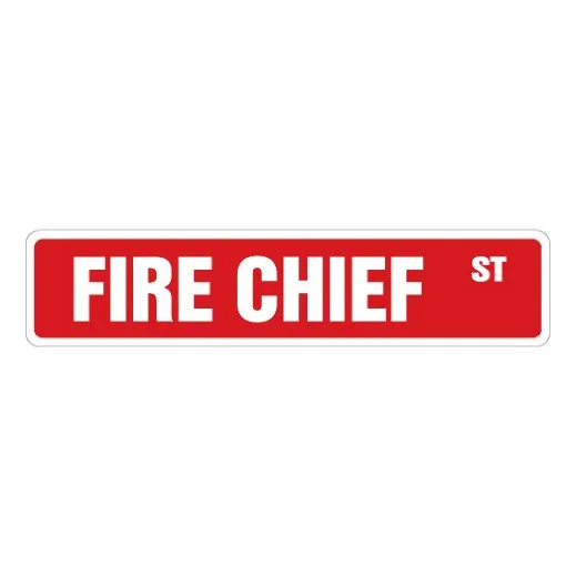 Signmission Estacion Jefe Bombero Placa Calle Fighter Regalo