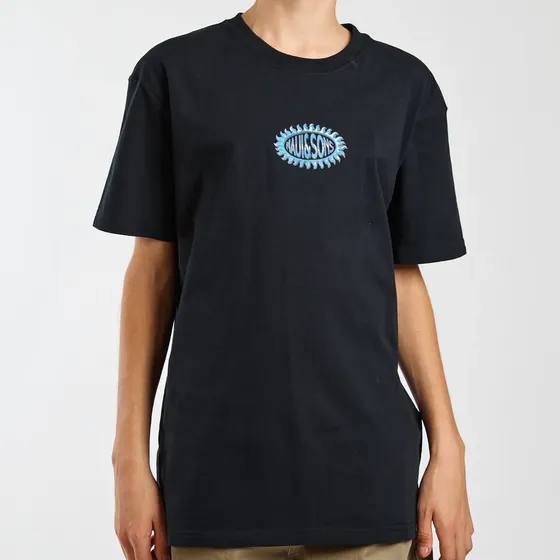 Polera Mc Sunburst Negro Infantil Maui And Sons
