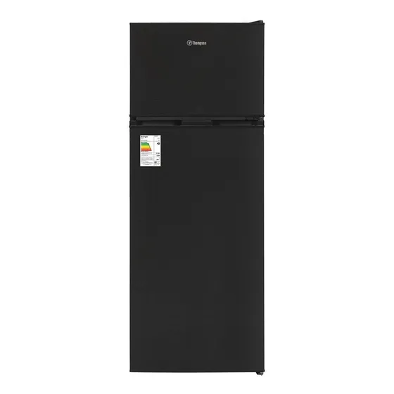 Heladera con freezer Thompson RTH-210 color black silver con capacidad de 204L 220V
