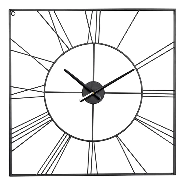 Cosmoliving By Cosmopolitan Reloj Pared Cuadrado Metal Marco