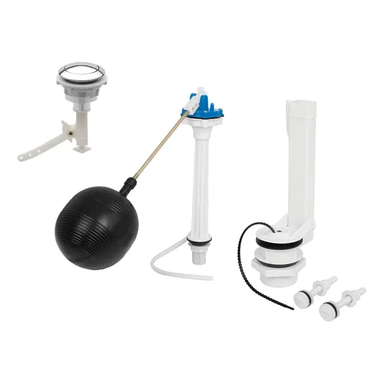 Juego De Herrajes Wc Para Sanitario De Botón Superior Giza