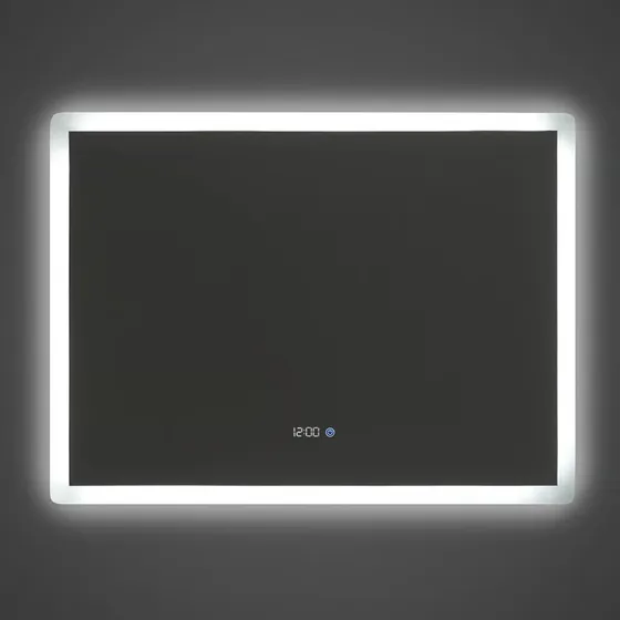 Espejo Led K207 (luz Lateral) 60x80 Horizontal Con Reloj
